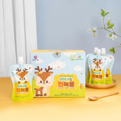 Gạc nhung hươu non baby tăng cân cho bé Korea 365 Hàn Quốc 10 gói x 80ml