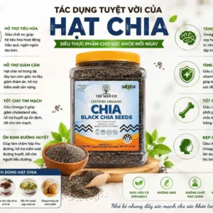 Hạt chia đen hữu cơ The Seed Co Organic Black Chia Seeds 1.6kg của Úc Hạt chia The Seed Co Organic Black Chia Seeds 1.6kg của Úc