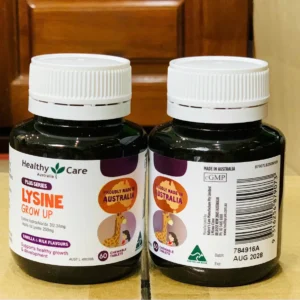 Viên nhai Healthy Care Lysine Grow Up 60 viên của Úc Kẹo nhai bổ sung Lysine cho bé Healthy Care Lysine Grow Up Plus Series 60 viên