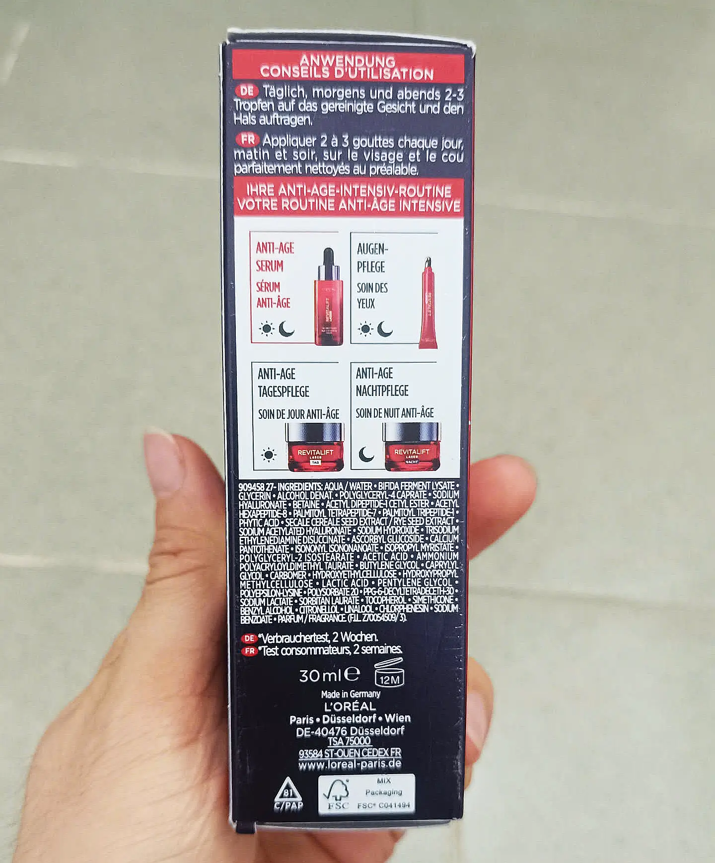 Serum LOreal Paris Revitalift Laser Tri Peptid Anti-Age Serum 30ml của Đức L'Oréal Paris Revitalift Laser Tri-Peptid Anti-Age Serum 30ml