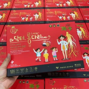 Nước hồng sâm trẻ em Daycell Dr.Long Leg Vita Red Ginseng 10ml x 30 gói của Hàn Quốc Nước Hồng Sâm Baby Daycell Cho Bé 30 gói