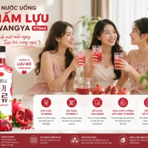 Nước uống giấm lựu Hàn Quốc Kwangya 970ml lên men tự nhiên Nước Uống Giấm Lựu Collagen Kwangya Daedong Ginseng 970ml của Hàn Quốc