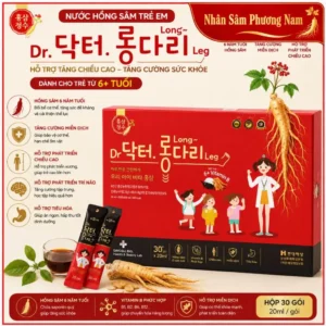 Nước hồng sâm trẻ em Daycell Dr.Long Leg Vita Red Ginseng 10ml x 30 gói của Hàn Quốc Nước hồng sâm Baby Daycell cho bé 30 gói của Hàn Quốc