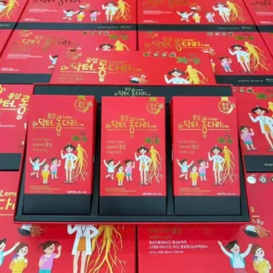 Nước hồng sâm trẻ em Daycell Dr.Long Leg Vita Red Ginseng 10ml x 30 gói của Hàn Quốc Nước uống hồng sâm trẻ em Dr.Long Leg Vita Red Ginseng 30 gói