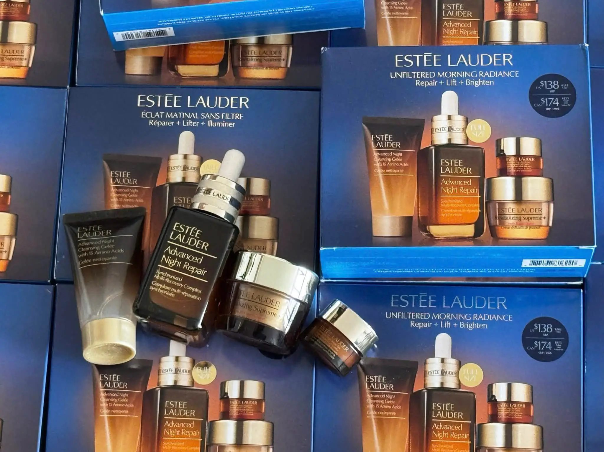 Set Estée Lauder Unfiltered Morning Radiance Repair + Lift + Brighten Set dưỡng da Estee Lauder Advanced Night Repair Unfiltered Morning Radiance Repair + Lift + Brighten Skincare Gift Set