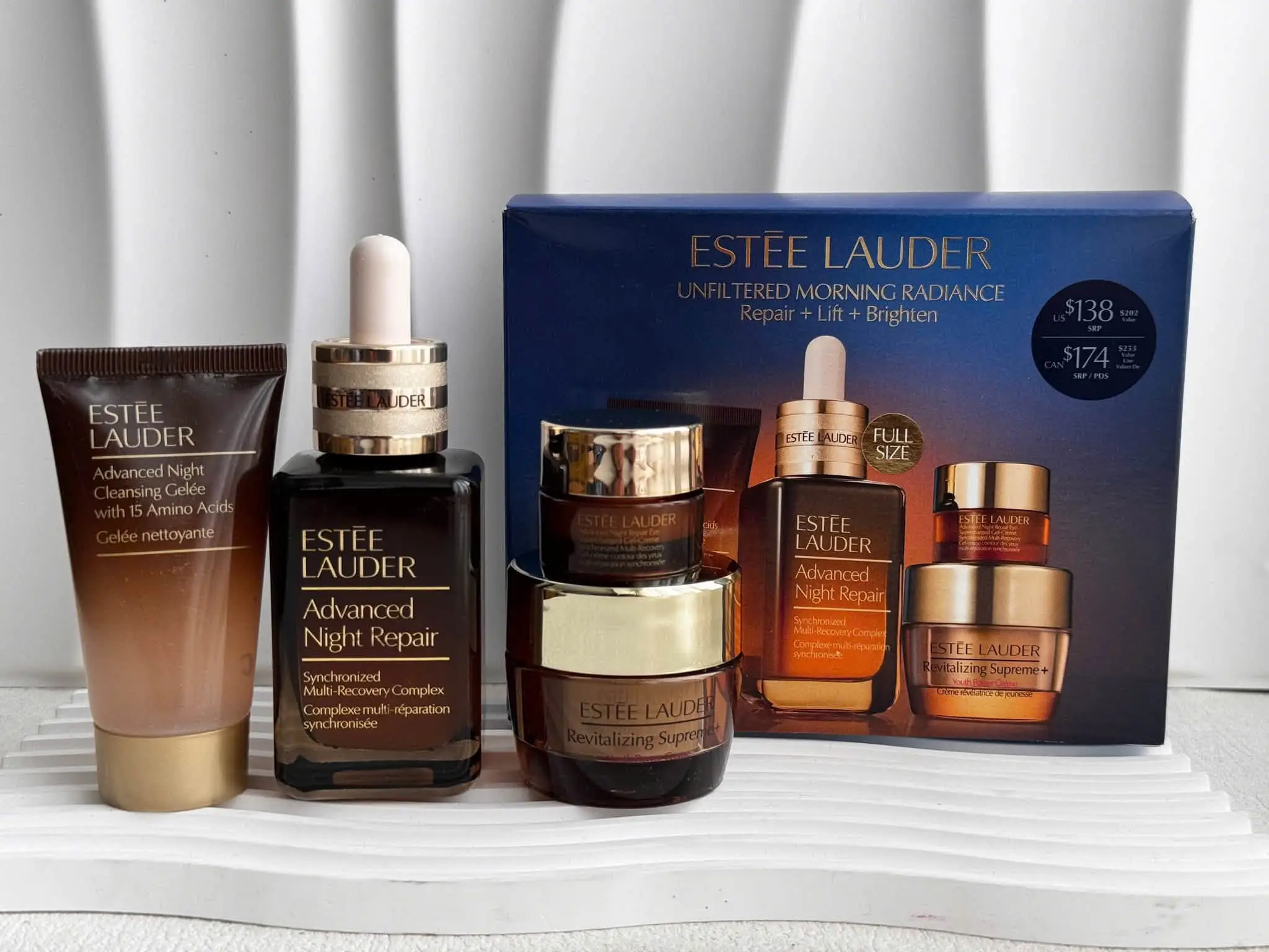 Set Estée Lauder Unfiltered Morning Radiance Repair + Lift + Brighten Set dưỡng da Estée Lauder Unfiltered Morning Radiance Repair + Lift + Brighten