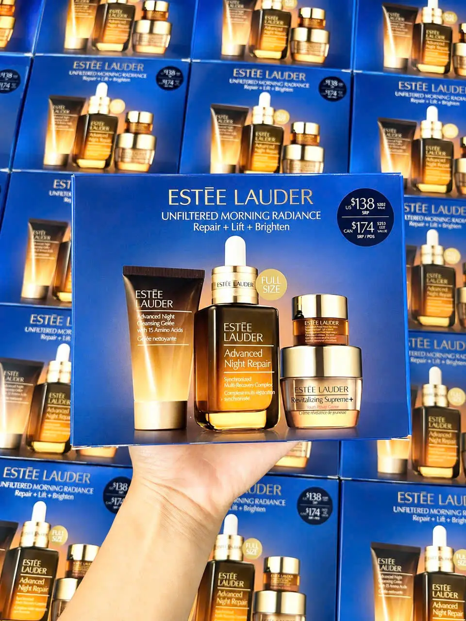 Set Estée Lauder Unfiltered Morning Radiance Repair + Lift + Brighten Set dưỡng da Estee Lauder Unfiltered Morning Radiance Repair + Lift + Brighten Skincare Gift Set