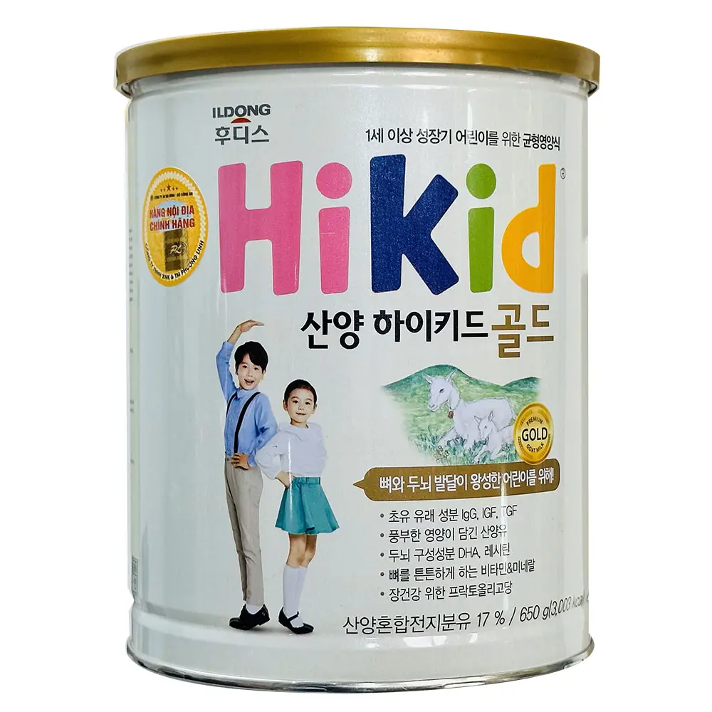 Sữa Dê Hikid Hàn Quốc 650g cho bé từ 1 đến 9 tuổi Sữa Dê Hàn Quốc Hikid 650g cho bé từ 1 đến 9 tuổi