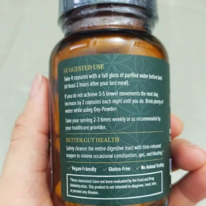 Viên uống thải độc đại tràng Oxy Powder Global Healing 60 viên của Mỹ Thải Độc Đại Tràng Oxy Powder Global Healing Thuần Chay 60 viên