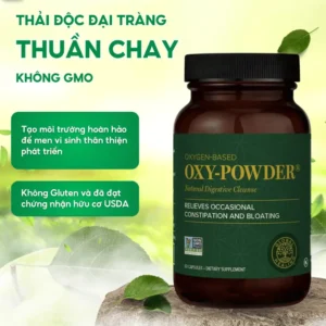 Viên uống thải độc đại tràng Oxy Powder Global Healing 60 viên của Mỹ Thải Độc Đại Tràng Oxy Powder Global Healing Thuần Chay Bảo Vệ Dạ Dày Hộp 60 viên