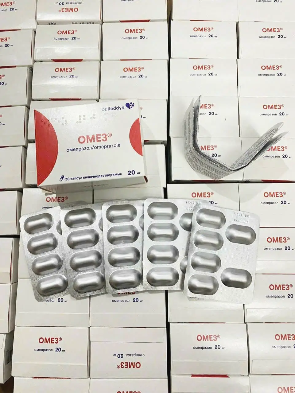 Viên dạ dày Omez (Ome3) 20mg 30 viên của Nga Thuốc dạ dày Ome3 20mg hộp 30 viên của Nga