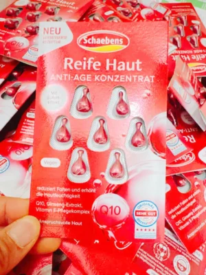 Tinh chất viên nang Schaebens Reife Haut Anti-Age Konzentrat Q10 7 viên của Đức Tinh chất viên nang Schaebens chống lão hóa giảm nếp nhăn 7 viên của Đức
