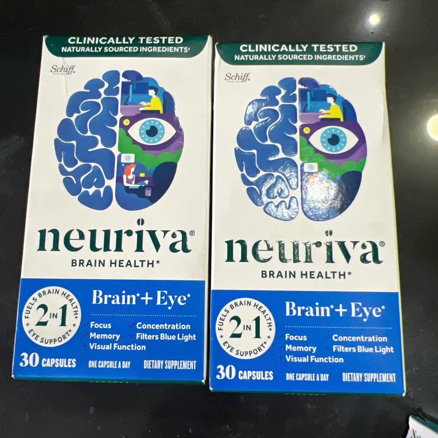 Viên uống bổ não và mắt Schiff Neuriva Brain + Eye 30 viên của Mỹ Viên Uống Bổ Não Và Hỗ Trợ Thị Lực Schiff Neuriva Brain + Eye Hộp 30 Viên