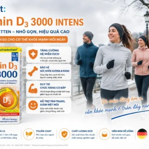 Viên uống Tetesept Vitamin D3 3000 INTENS 45 viên mini của Đức Viên nén bổ sung Vitamin D3 3000 liều cao Tetesept hộp 40 Viên