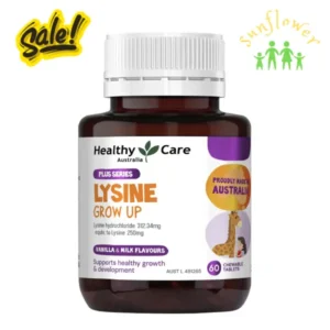 Viên nhai Healthy Care Lysine Grow Up 60 viên của Úc