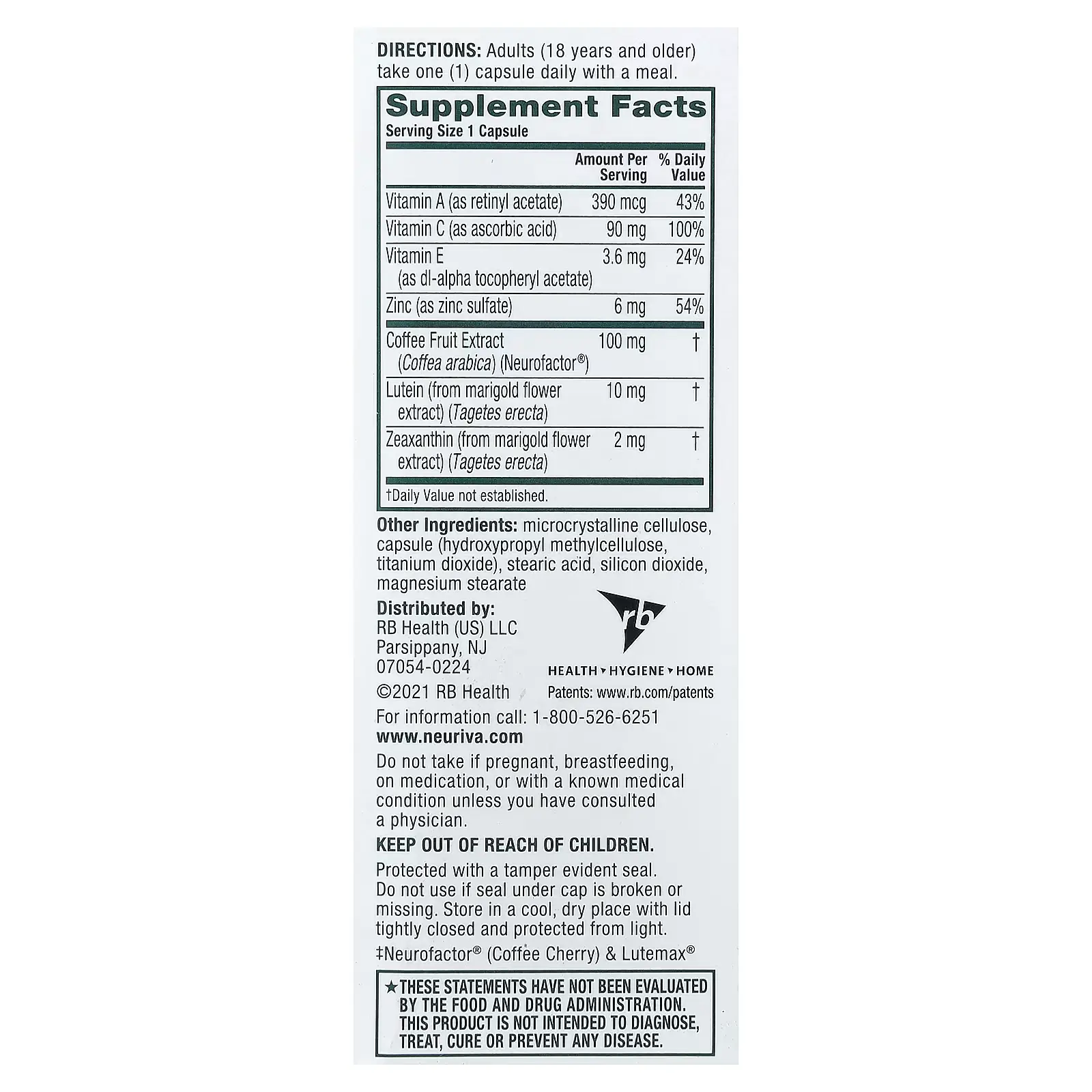 Viên uống bổ não và mắt Schiff Neuriva Brain + Eye 30 viên của Mỹ Viên uống Bổ não Schiff Neuriva Brain + Eye Health hộp 30 viên của Mỹ