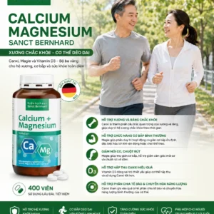 Viên uống Calcium Magnesium Sanct Bernhard 400 viên của Đức Viên uống Canxi Magie Sanct Bernhard 400 viên của Đức