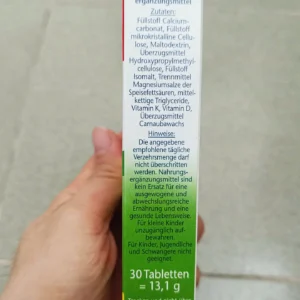 Viên uống Doppelherz Vitamin K2 D3 1000 IE 30 viên của Đức Viên uống Doppelherz Vitamin K2 + D3 1000 I.E., 30 viên