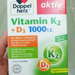 Viên uống Doppelherz Vitamin K2 D3 1000 IE 30 viên của Đức Viên uống Doppelherz Vitamin K2 + D3 1000 I.E., 30 viên Đức