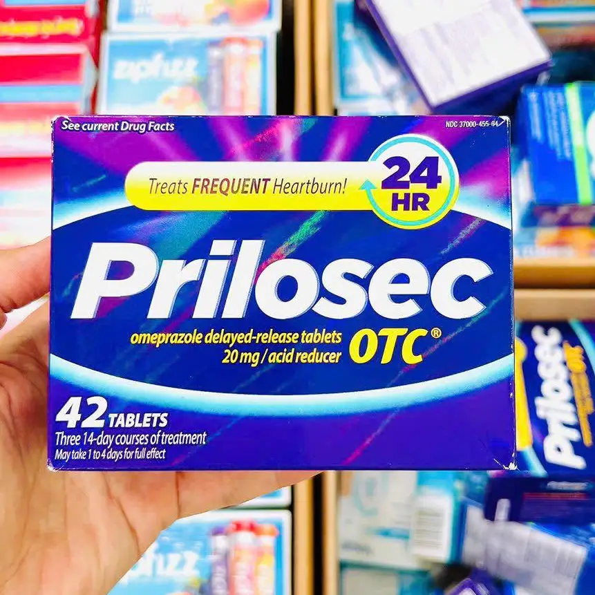 Viên uống giảm đau dạ dày Prilosec OTC 20mg 42 viên của Mỹ Viên uống Prilosec OTC 20mg hỗ trợ giảm axit dạ dày, ợ nóng, trào ngược hiệu quả trong 24 giờ