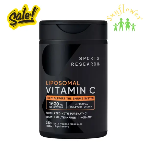 Viên uống Sports Research Vitamin C Liposomal 1000mg 180 viên của Mỹ Viên uống Sports Research Vitamin C Liposomal 1000mg 180 viên của Mỹ