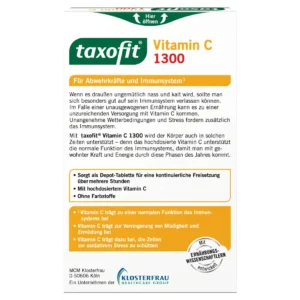 Viên uống Taxofit Vitamin C 1300 Depot 30 viên thuần chay của Đức Viên uống Taxofit vitamin C 1300 30 viên