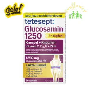 Viên uống Tetesept Glucosamin 1250 Knorpel + Knochen 30 viên của Đức