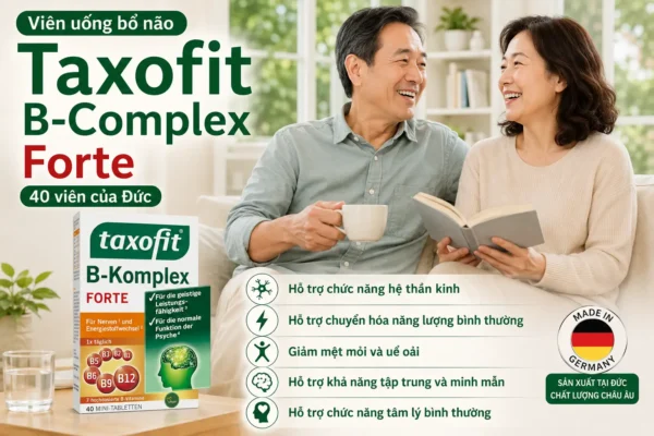 Viên uống bổ não Taxofit B-Complex Forte 40 viên của Đức Viên uống bổ não B-Complex Taxofit 40 viên của Đức