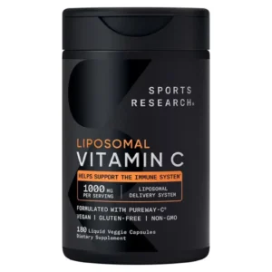 Viên uống bổ sung Vitamin C Sports Research Liposomal Vitamin C 1000mg 180 Liquid Veggie Capsules