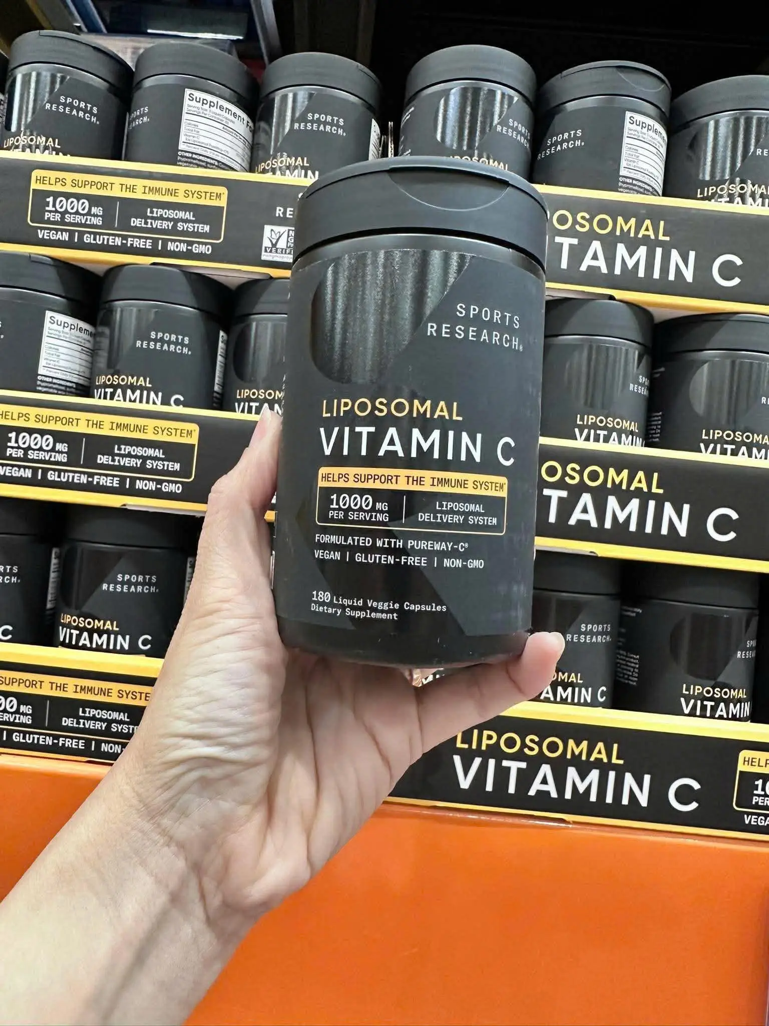 Viên uống Sports Research Vitamin C Liposomal 1000mg 180 viên của Mỹ Viên uống bổ sung Vitamin C Sports Research Liposomal Vitamin C 1000mg 180 viên của Mỹ