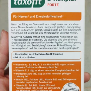 Viên uống bổ sung vitamin nhóm B Taxofit B-Komplex porte 40 viên của Đức