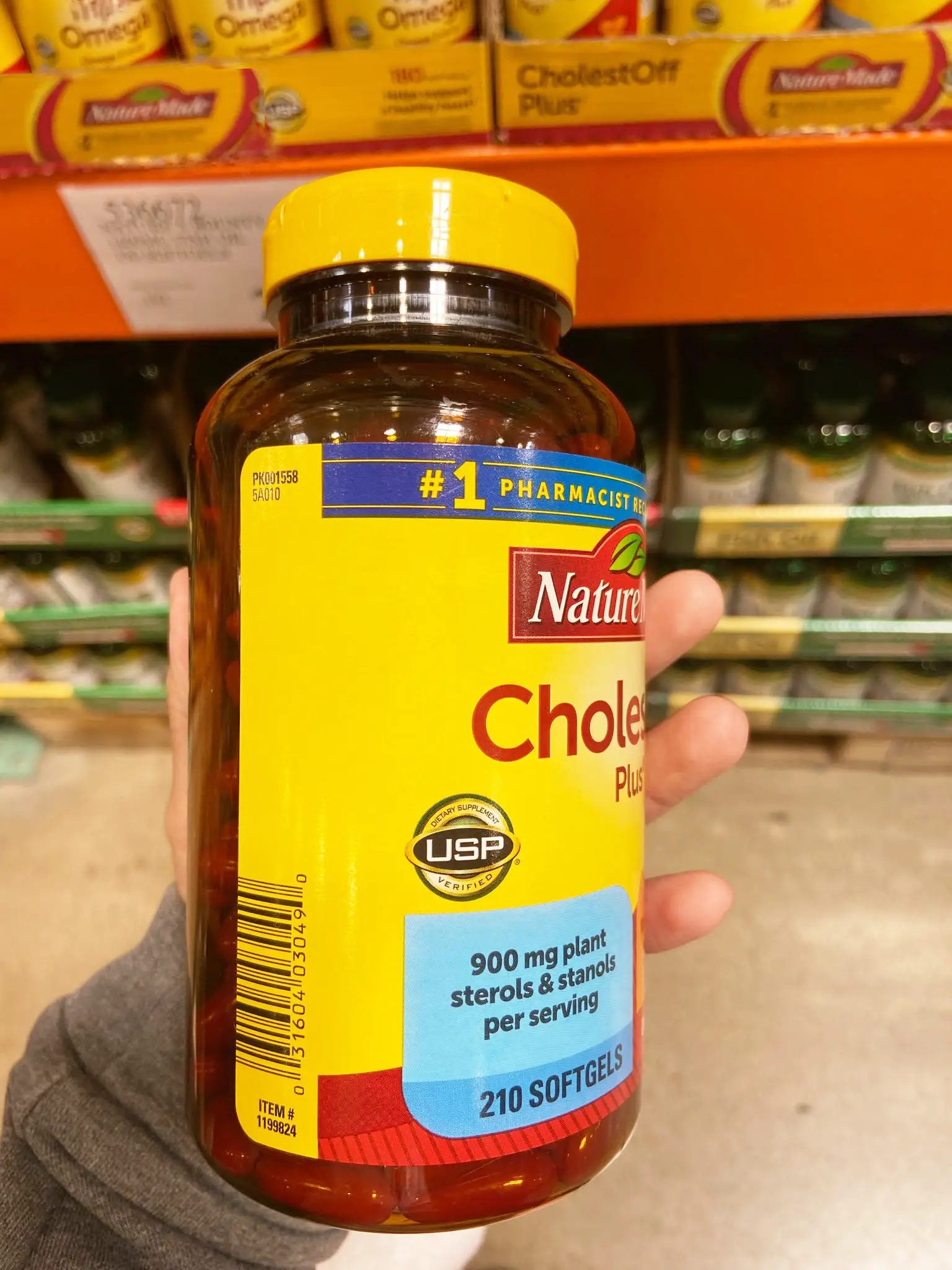 Viên uống giảm Cholesterol Nature Made CholestOff Plus 210 viên của Mỹ Viên uống giảm Cholesterol giảm mỡ máu CholestOff 210 viên