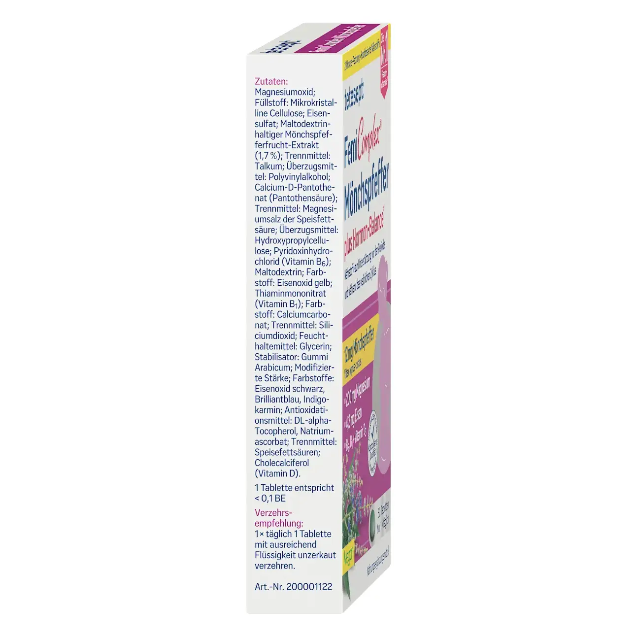 Viên uống Tetesept FemiComplex Mönchspfeffer plus Hormon-Balance 60 viên của Đức Viên uống tetesept FemiComplex® Mönchspfeffer plus Hormon-Balance 60 viên