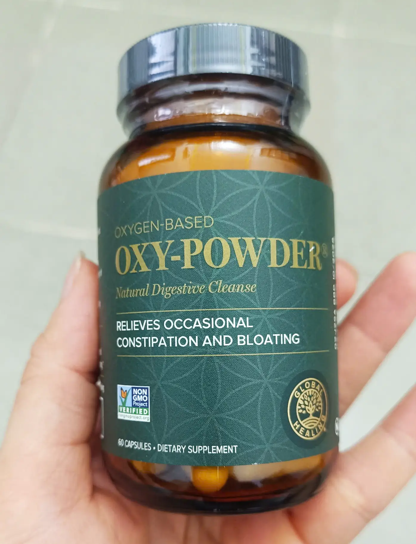 Viên uống thải độc đại tràng Oxy Powder Global Healing 60 viên của Mỹ Viên uống thải độc đại tràng oxy powder Global healing lọ 60 viên