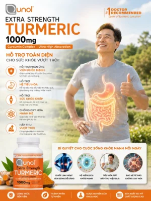 Viên uống nghệ Qunol Extra Strength Turmeric 1000mg 120 viên của Mỹ Viên uống tinh chất nghệ Qunol Extra Strength Turmeric 1000mg 120 Softgels