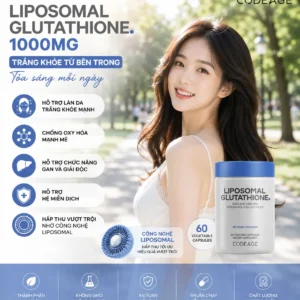 Viên uống Codeage Liposomal Glutathione 1000mg 60 viên của Mỹ Viên uống trắng da Liposomal Glutathione 1000mg 60 viên