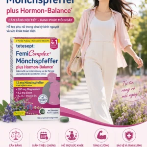 Viên uống Tetesept FemiComplex Mönchspfeffer plus Hormon-Balance 60 viên của Đức Viên uống trinh nữ tetesept FemiComplex Mönchspfeffer plus Hormon-Balance 60 viên