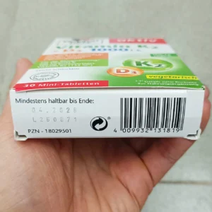 Viên uống Doppelherz Vitamin K2 D3 1000 IE 30 viên của Đức Viên uống vitamin D3 K2 Doppelherz 1000 IE 30 viên