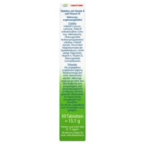Viên uống Doppelherz Vitamin K2 D3 1000 IE 30 viên của Đức Viên uống vitamin K2 D3 Doppelherz 1000 IE 30 viên