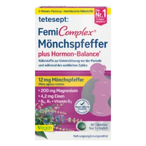 viên uống nội tiết tố Tetesept FemiComplex Mönchspfeffer plus Hormon-Balance