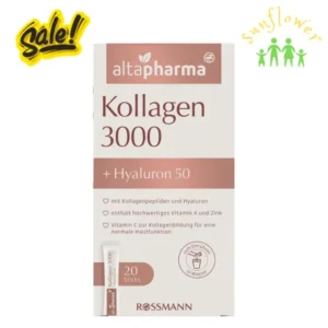 Bột collagen thủy phân Altapharma Kollagen 3000mg + Hyaluron 20 gói của Đức