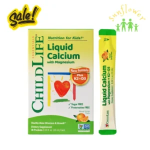 Canxi nước ChildLife Liquid Calcium with Magnesium K2 D3 30 gói của Mỹ