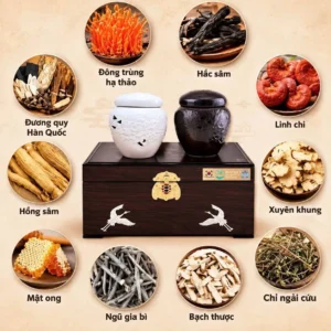 Cao hắc sâm Achimmadang Geumsan hộp 2 hũ x 500g Hàn Quốc Cao sâm hũ đôi Hoàng Đế Hoàng Hậu Achimadang 2 hũ