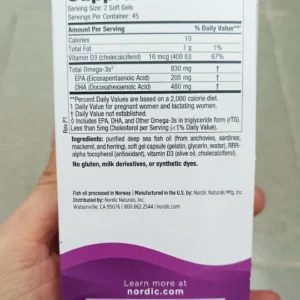 Viên uống Dha bầu Nordic Naturals Prenatal DHA 90 viên của Mỹ DHA Cho Bà Bầu Nordic Naturals Prenatal DHA 90 viên