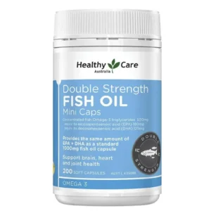 Dầu cá Healthy Care Double Strength Fish Oil Mini Caps 200 viên