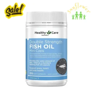 Dầu cá Healthy Care Double Strength Fish Oil Mini Caps 200 viên của Úc