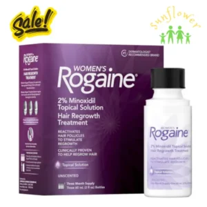 Dung dịch mọc tóc cho nữ Women's Rogaine 2% Minoxidil 3 chai 60ml của Mỹ
