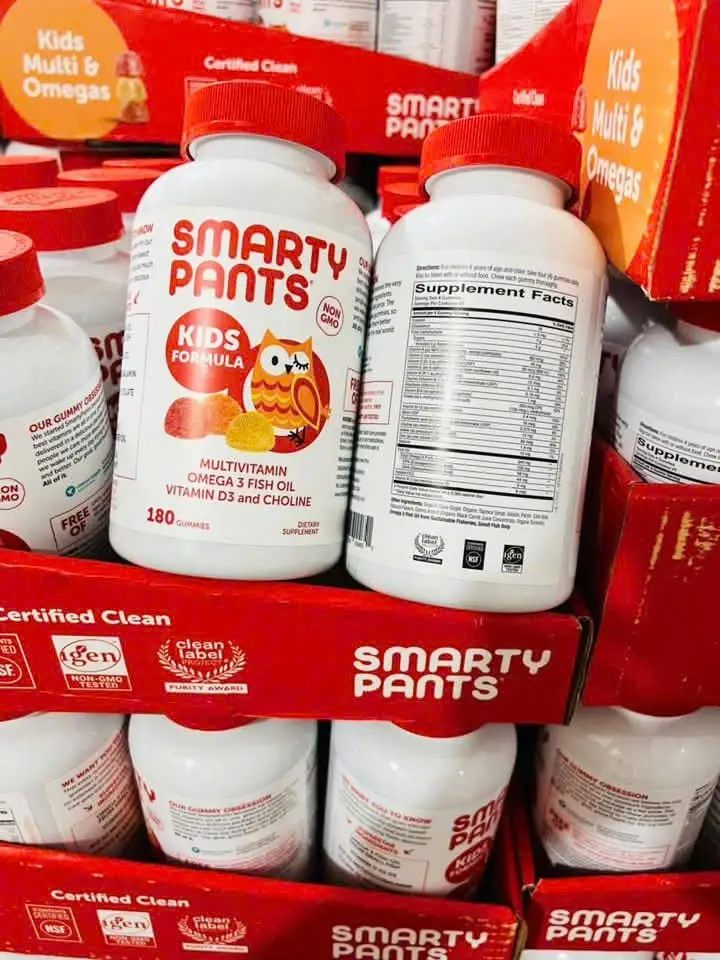 Kẹo dẻo Smarty Pants Kids Formula Multivitamin 180 viên của Mỹ Kẹo Dẻo SmartyPants Kids Formula 180 Viên Vitamin