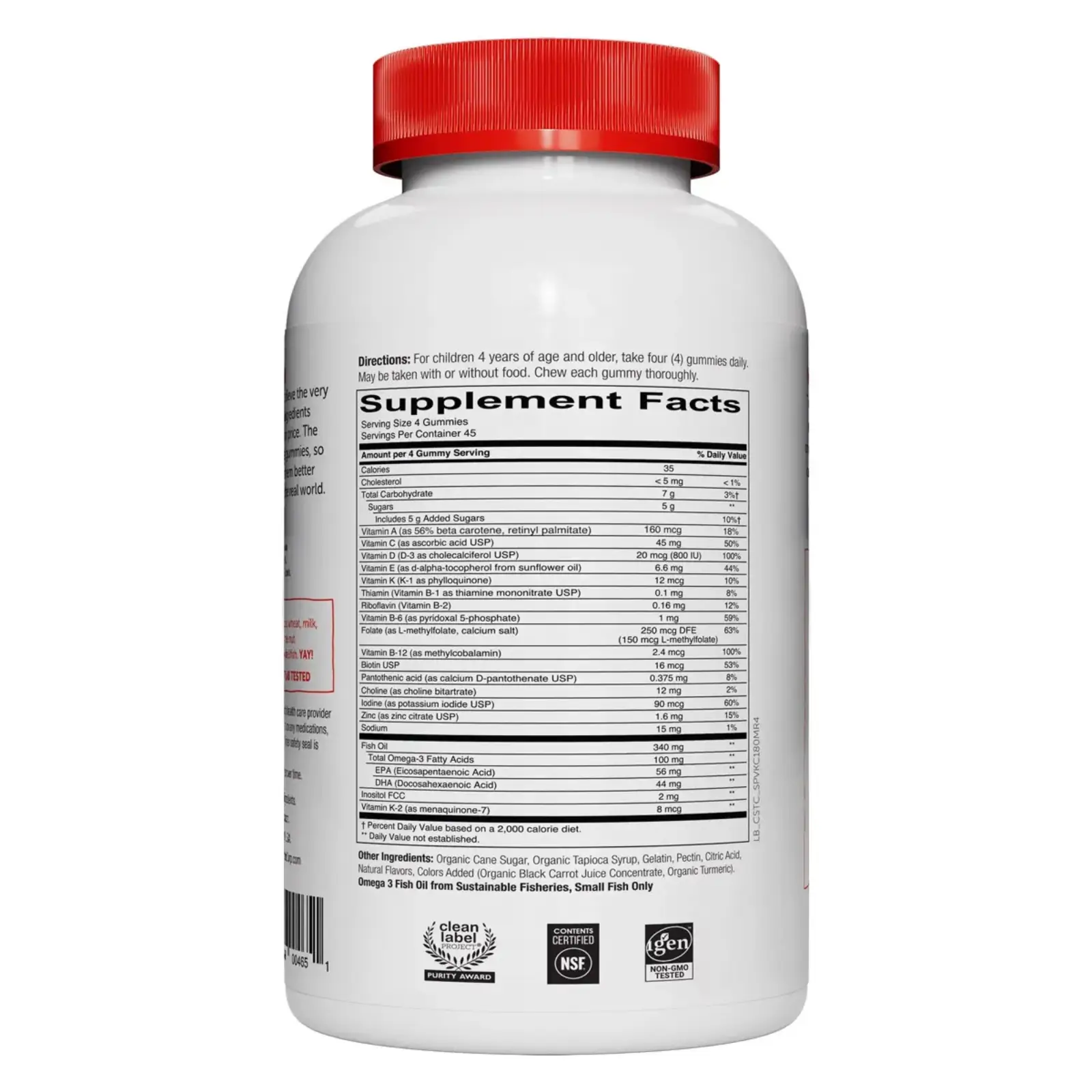 Kẹo dẻo Smarty Pants Kids Formula Multivitamin 180 viên của Mỹ Kẹo dẻo Vitamin tổng hợp SmartyPants Kids Formula 180 viên