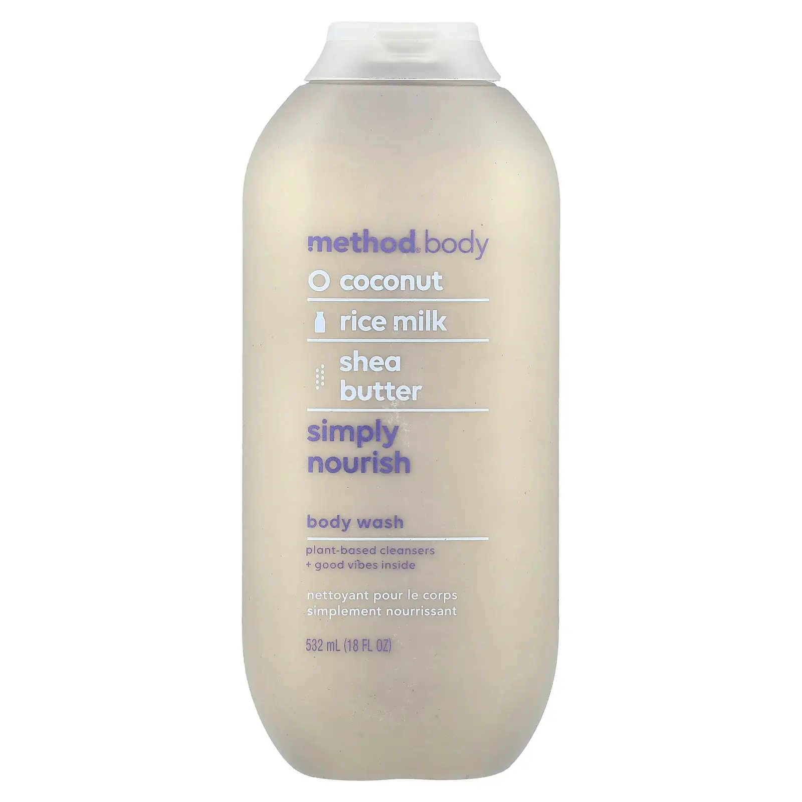 Sữa tắm Method Coconut, Rice Milk & Shea Butter 532ml của Úc Sữa tắm Method Body Simply Nourish Coconut, Rice Milk & Shea Butter 532ml